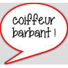 Coiffeur barbant - 15x13.5cm - Autocollant(sticker)