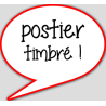 postier timbré - 15x13.5cm - Autocollant(sticker)