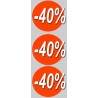 Solde Rond 40% (3stickers de 10cm) - Autocollant(sticker)