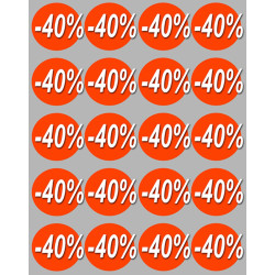 Soldes remise 40% (20 fois 5cm) - Sticker/autocollant