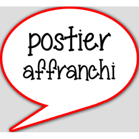 Postier affranchi - 15x13.5cm - Autocollant(sticker)