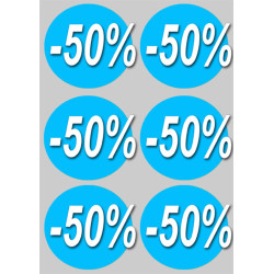 Autocollant (sticker):  Ronds 50% 2