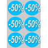 Soldes remise 50% (6 fois 10cm) - Sticker/autocollant