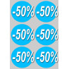 Autocollant (sticker):  Ronds 50% 2