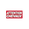 Attention Chevaux - 30x14cm - Autocollant(sticker)