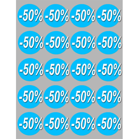 Autocollant (sticker):  Ronds 50% 4