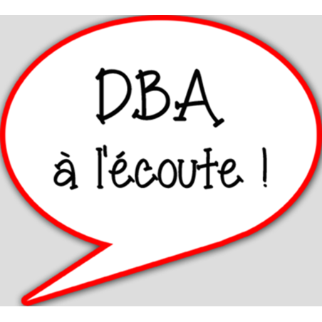 DBA à l'écoute - 15x13.5cm - sticker/autocollant