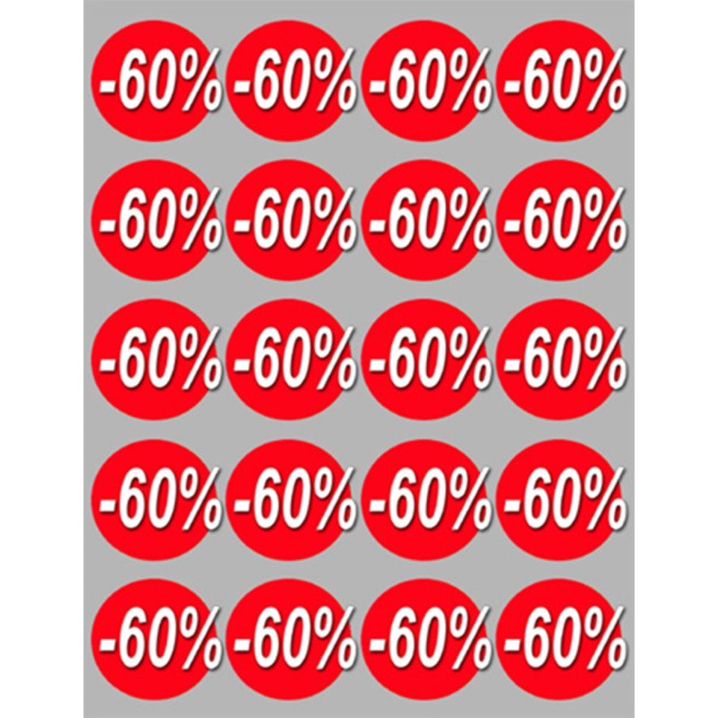 Autocollant (sticker):  Ronds 60% 4