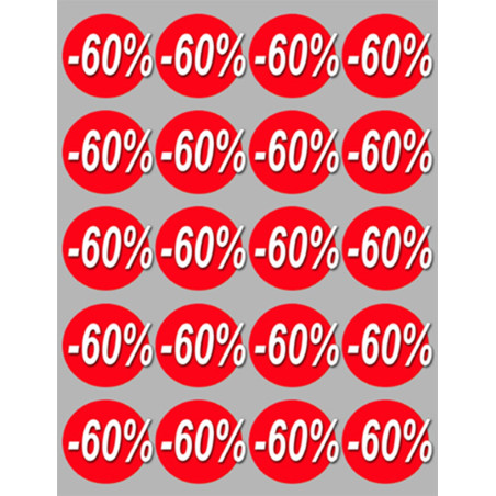 Autocollant (sticker):  Ronds 60% 4