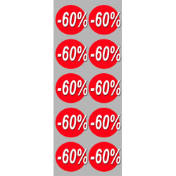 Autocollant (sticker):  Ronds 60% 5