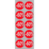 Soldes remise 60% (10 fois 5cm)  - Sticker/autocollant