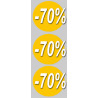 Soldes remise 70% (3 fois 10cm) - Sticker/autocollant