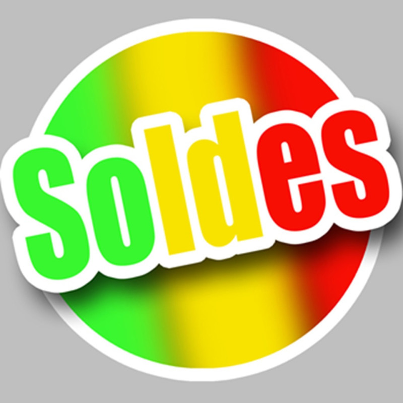 Soldes rond coloré (20cm) - Autocollant(sticker)