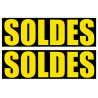 Solde IMPACT jaune et noir (2 stickers 29x9.5cm) - Autocollant(sticker)