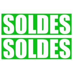 Soldes Impact Vert (2 fois 29x9.5cm) - Autocollant(sticker)