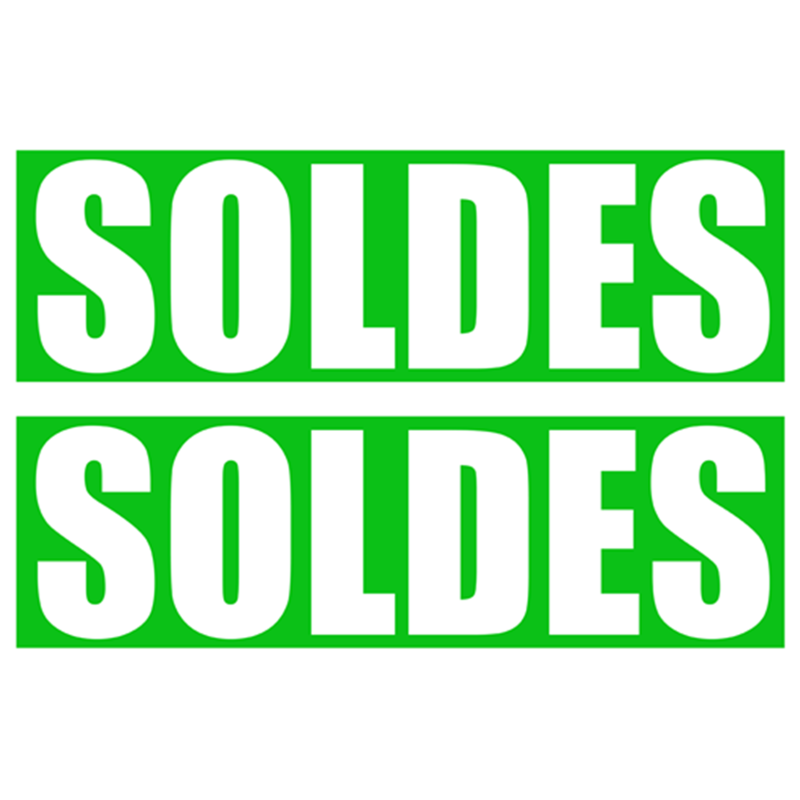 Solde IMPACT vert (2 stickers 29x9.5cm) - Autocollant(sticker)