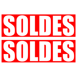 Soldes Impact Rouge (2 fois 29x9.5cm) - Autocollant(sticker)