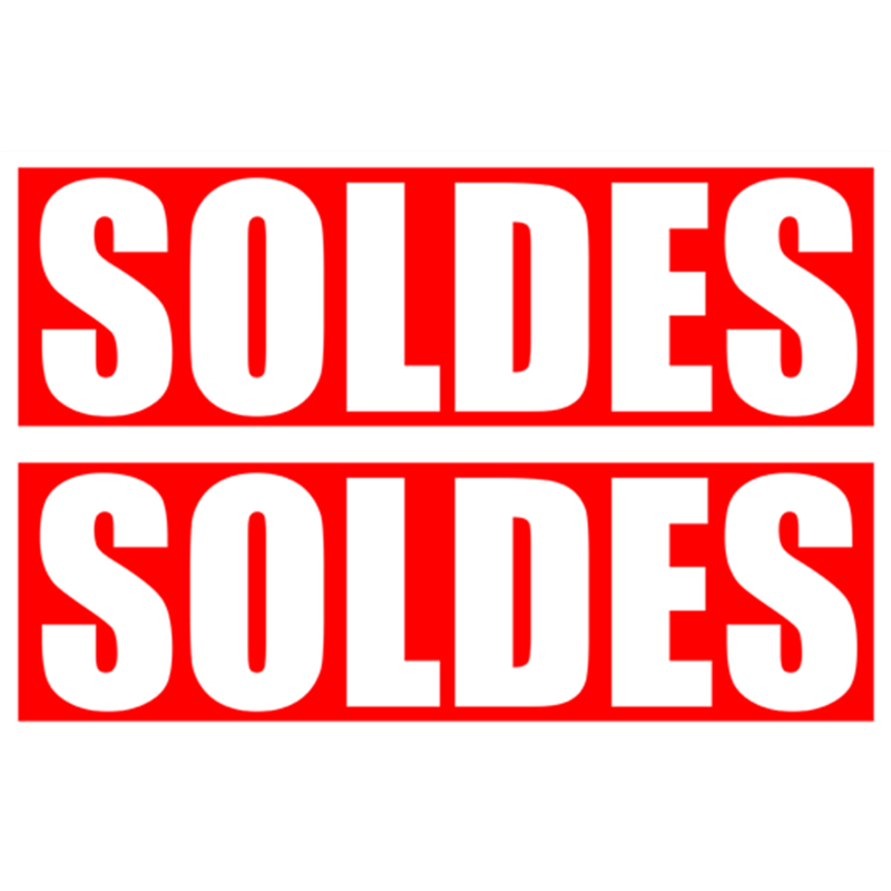 Soldes Impact Rouge (2 fois 29x9.5cm) - Autocollant(sticker)