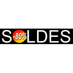 Soldes Design 80% (21x4,4cm) - Autocollant(sticker)