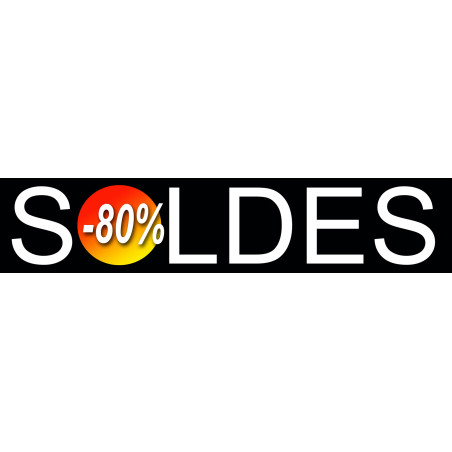 Soldes Design 80% - 21x4,4cm - Sticker/autocollant