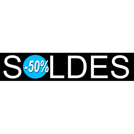 Soldes Design 50% (21x4,4cm) - Autocollant(sticker)