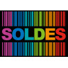 solde ambiance code barre noir - 30x20,5cm - Sticker/autocollant