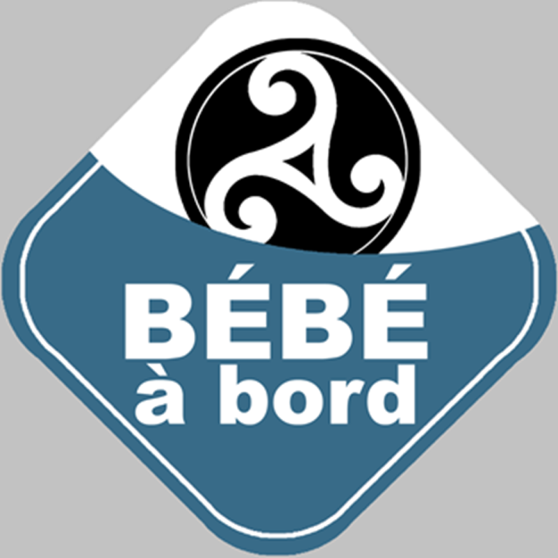 bébé à bord breton triskel - 10cm - Sticker/autocollant