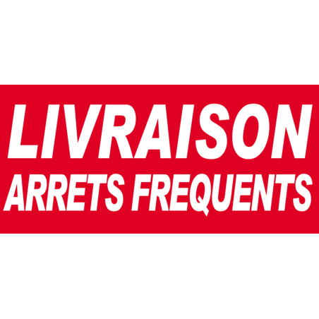 Livraison Arrêts Fréquents rouge - 30x14 cm - Sticker/autocollant