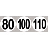 Lot Disques de vitesse 80-100-110 - 10cm - Autocollant(sticker)