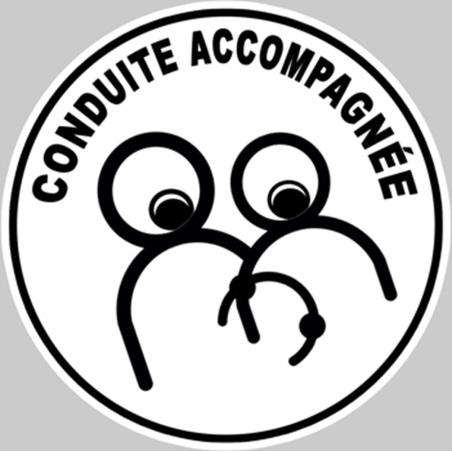conduite accompagnée le virage - 15cm - Sticker/autocollant
