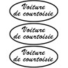 Voiture de Courtoisie (3 fois 20x9cm) - Sticker/autocollant