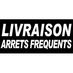 Livraison arrêts fréquents noir - 30x14 cm - Sticker/autocollant