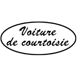 Voiture de Courtoisie (20x9cm) - Sticker/autocollant