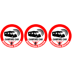 Alarme pour camping car - 3fois 5cm - Sticker/autocollant