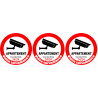 vidéo surveillance appartement - 3fois 5cm - Autocollant(sticker)