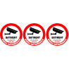 vidéo surveillance BATIMENT - 3fois 5cm - Autocollant(sticker)