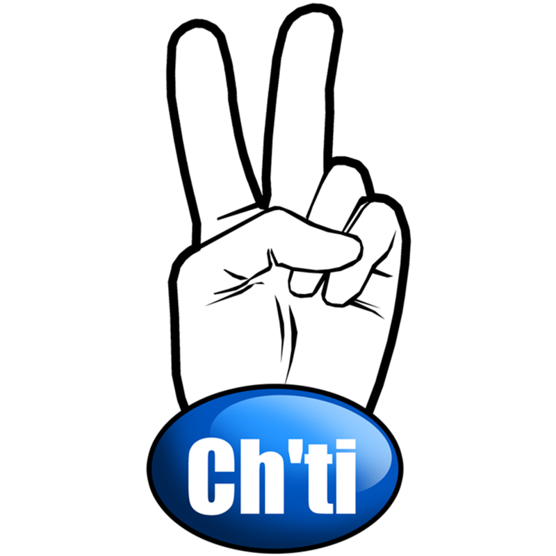 Salut de motard Ch'ti (10x4,8 cm) - Sticker/autocollant