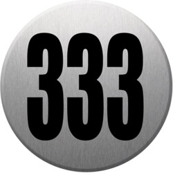 numéroderue333 - gris brossé 10x10cm - Sticker/autocollant