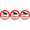 vidéo surveillance Immeuble - 3fois 5cm - Sticker/autocollant