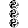 Soldes Yin Yang (3 fois 9.5x9.5cm) - Autocollant(sticker)