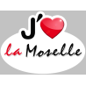 j'aime la Moselle (15x11cm) - Sticker/autocollant