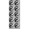 Soldes Yin Yang (10 fois 5x5cm) - Autocollant(sticker)