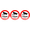 vidéo surveillance Parking - 3fois 5cm - Sticker/autocollant