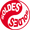 Soldes Yin Yang rouge (20x20cm) - Autocollant(sticker)