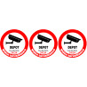 vidéo surveillance DEPOT - 3fois 5cm - Sticker/autocollant