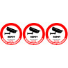 vidéo surveillance DEPOT - 3fois 5cm - Autocollant(sticker)