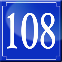 numéroderue108 - classique 10x10cm - Sticker/autocollant