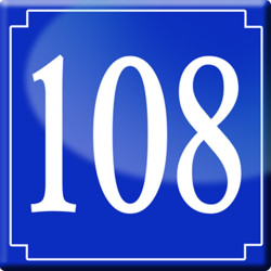 numéroderue108 - classique 10x10cm - Autocollant(sticker)