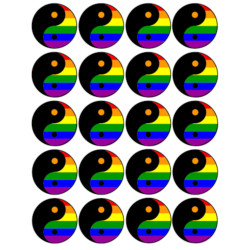 Yin Yang Lgbt (20 fois 5cm) - Sticker/autocollant