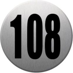 numéroderue108 - gris brossé 10x10cm - Autocollant(sticker)